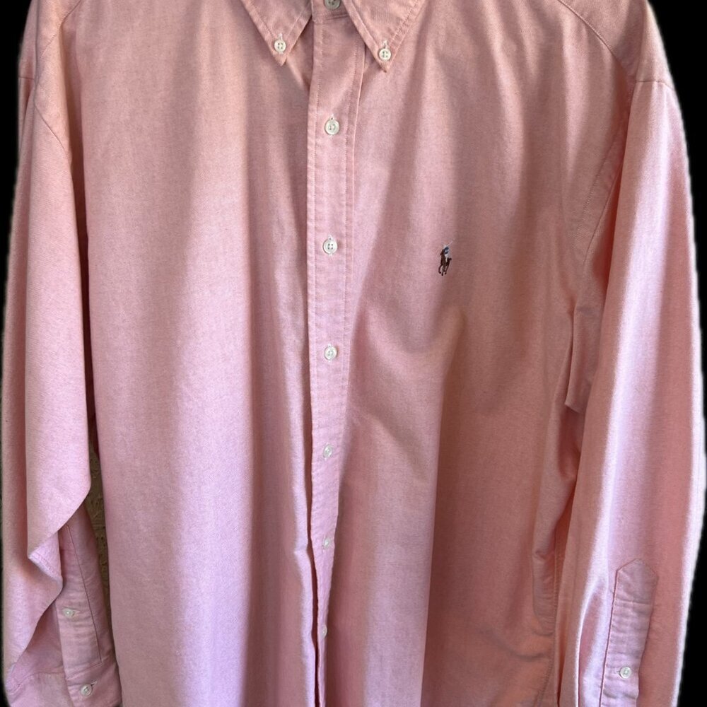 POLO Ralph Lauren Men's Salmon Button Down Oxford Shirt: 17-32/33 - Picture 3 of 6